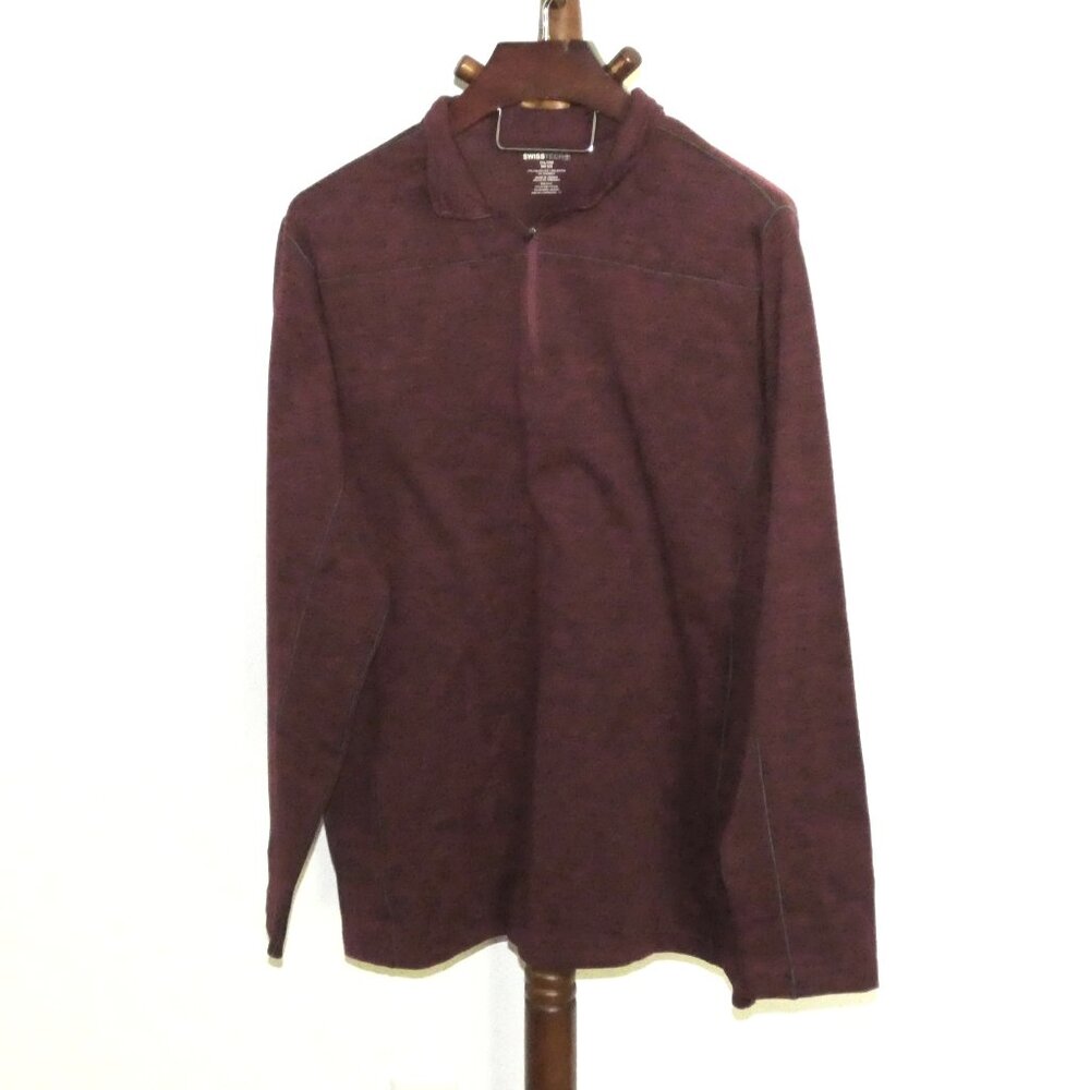Swisstech burgundy pullover activewear shirt
